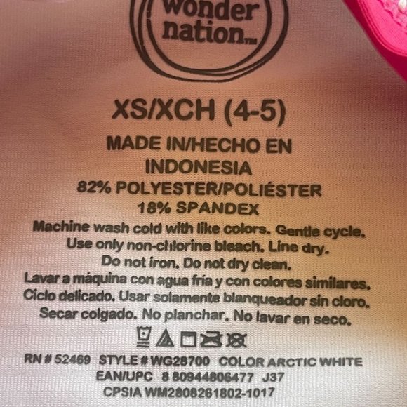 Wonder Nation Wave Hello Rashguard Swim Shirt - Girls XS - Picture 4 of 7